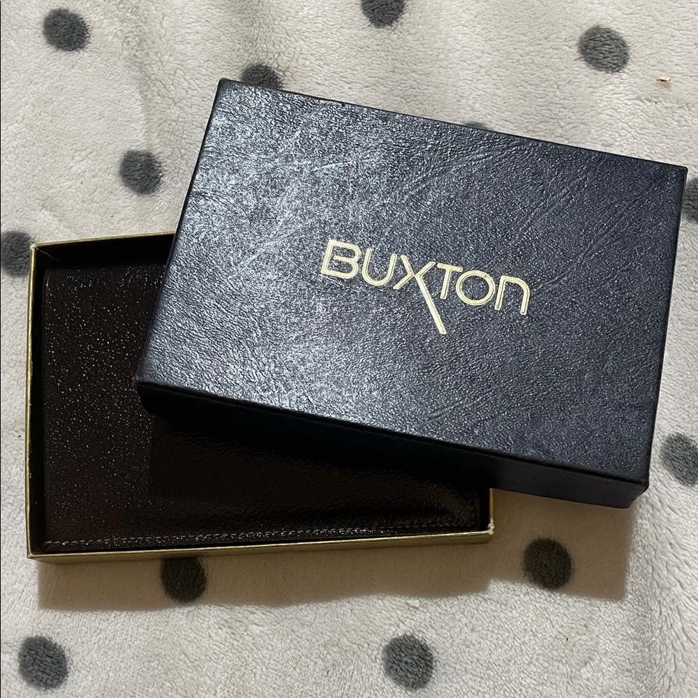 Buxton Black Leather Card Holder